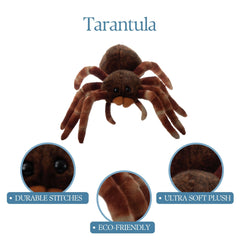 The Petting Zoo tarantula plush lightweight and easy to carry.