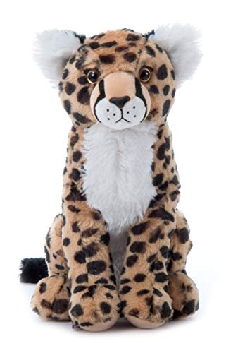 The Petting Zoo Wild Onez cheetah plush close-up showing soft fur and detail.