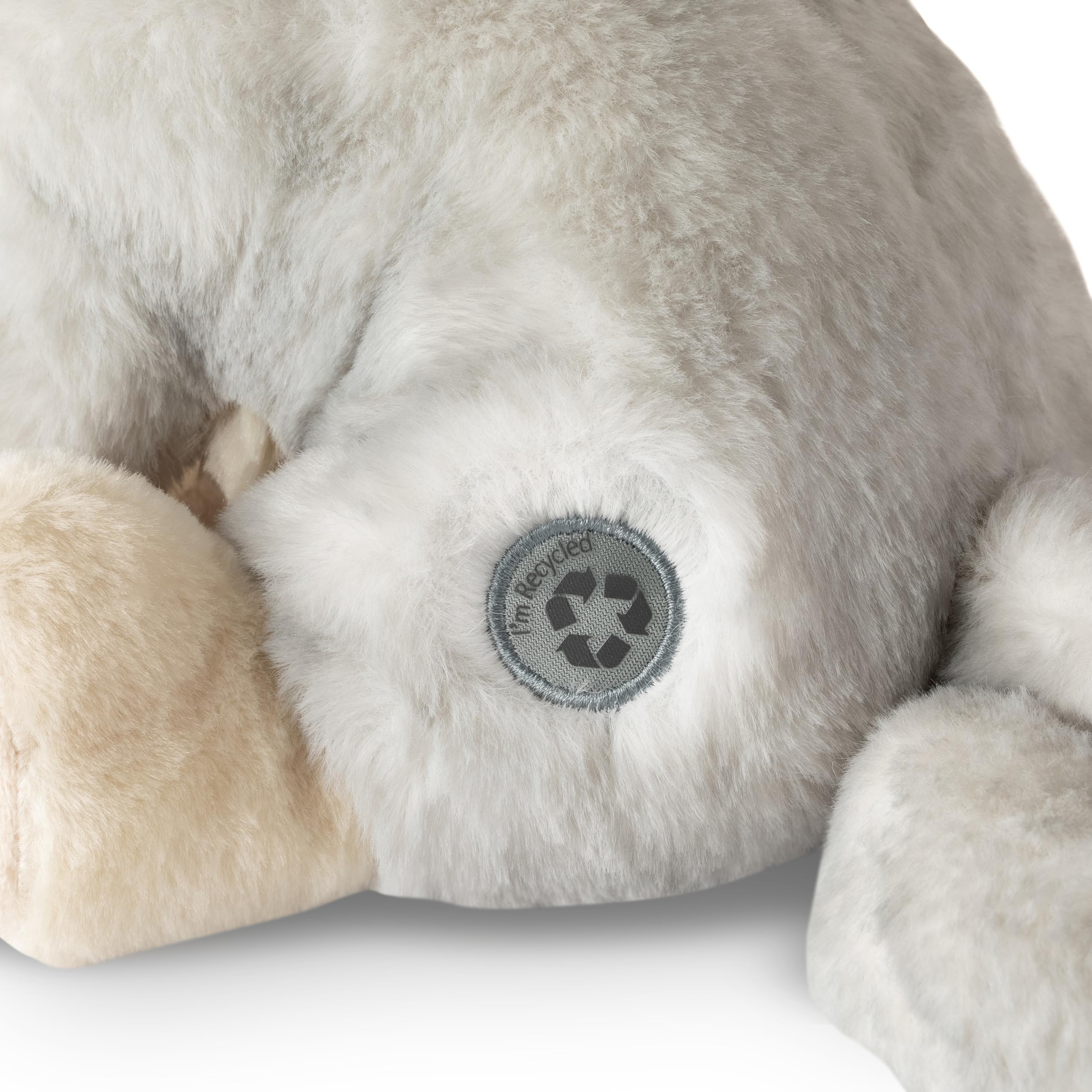 The Petting Zoo wolf plush measures 12 inches, the perfect cuddle size.