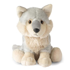 The Petting Zoo wolf plush close-up fur showing plush texture for comforting hugs.