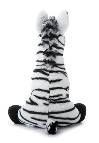 The Petting Zoo zebra plush in bedtime cuddle scene as a napping buddy.