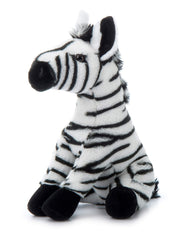 The Petting Zoo zebra plush made from recycled fabric, durable and cozy.