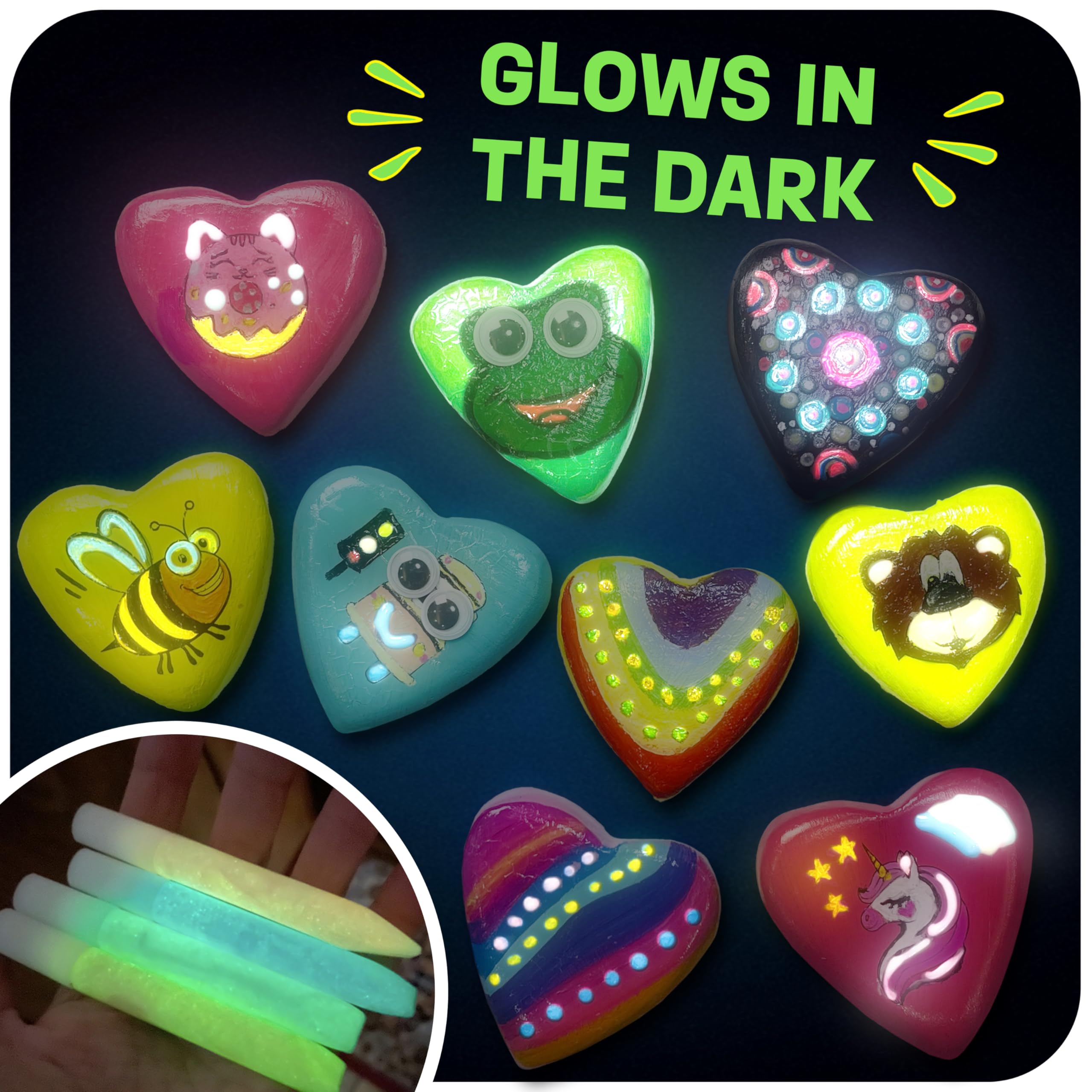 Glow-in-the-dark puff paints from The Scholar Ant kit in use