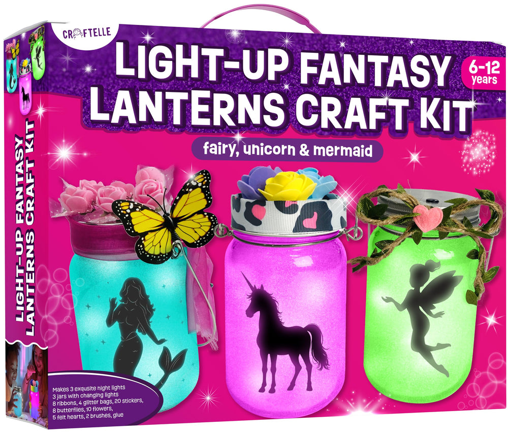 The Scholar Ant light-up unicorn lantern craft kit with ribbons for a magical room glow