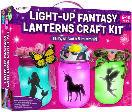The Scholar Ant light-up unicorn lantern craft kit with ribbons for a magical room glow