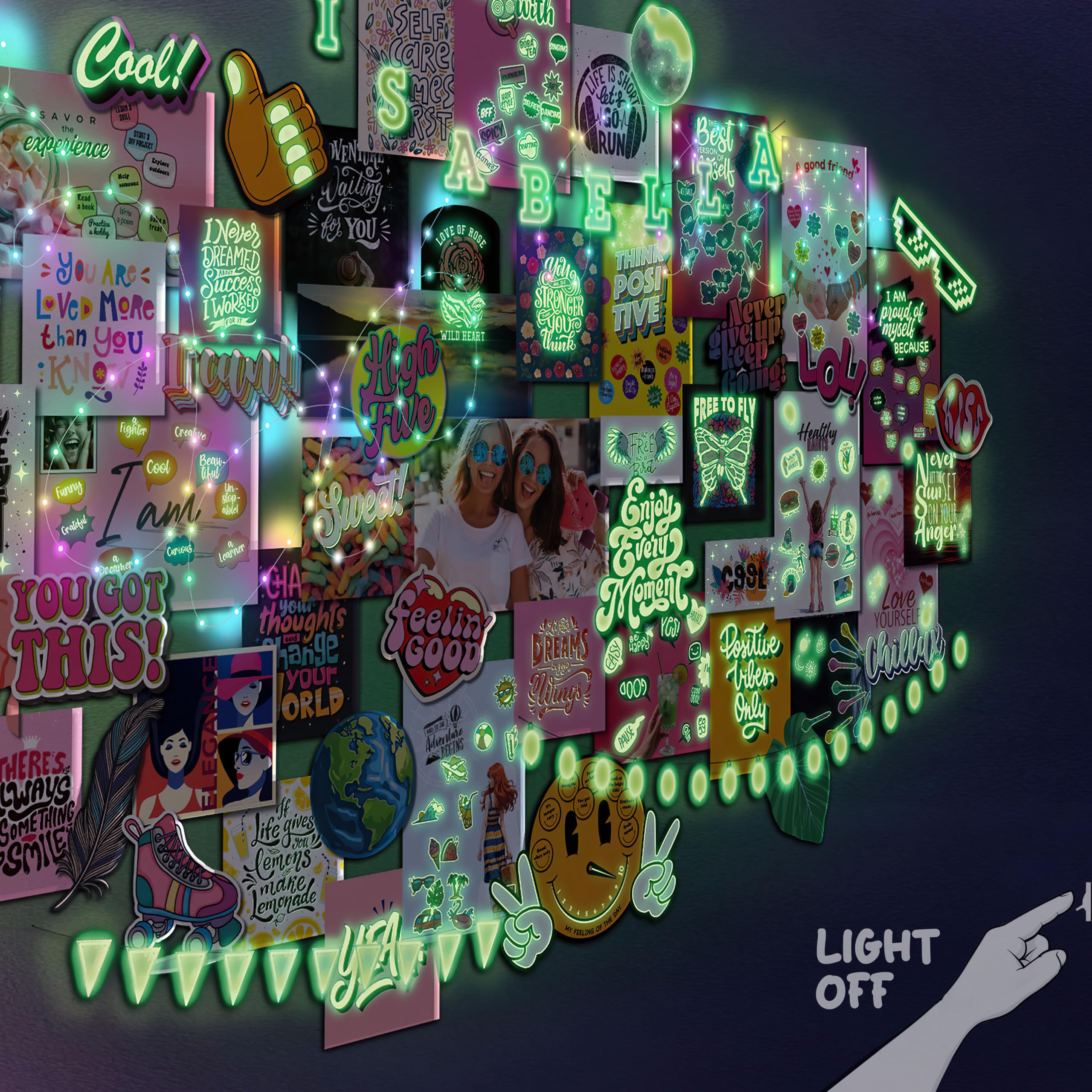 The Scholar Ant over-1000 pieces with stickers and quotes personalize a teen bedroom with vibrant designs.