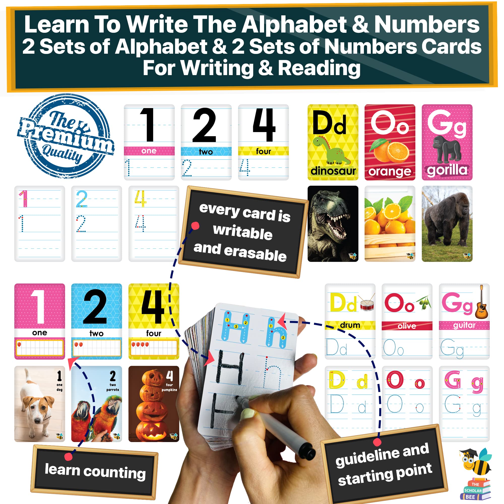 The Scholar Bee Food flashcards connect meals to daily routines.