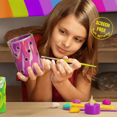 The Scholar Bee LED flicker candles create warm, safe illumination for storytelling corners.