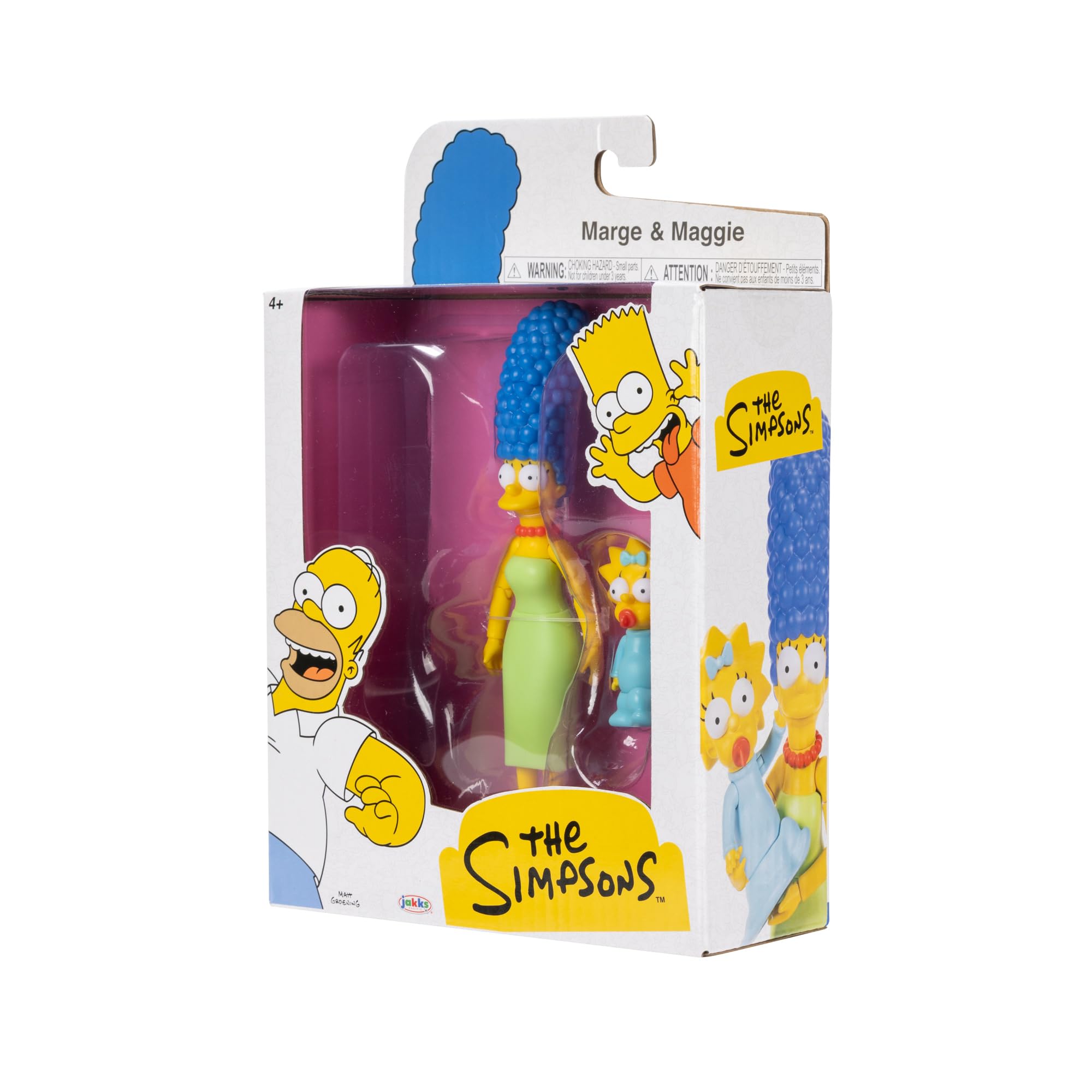 The Simpsons Marge and Maggie figure includes accessories for enhanced display options.