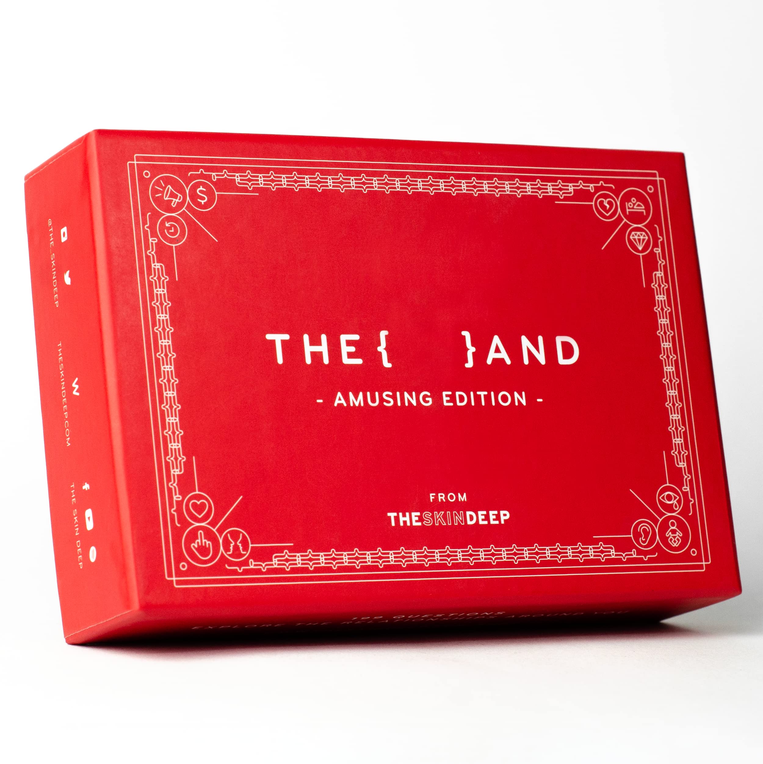 The Skin Deep Amusing Edition card set front view sparks a lively game night