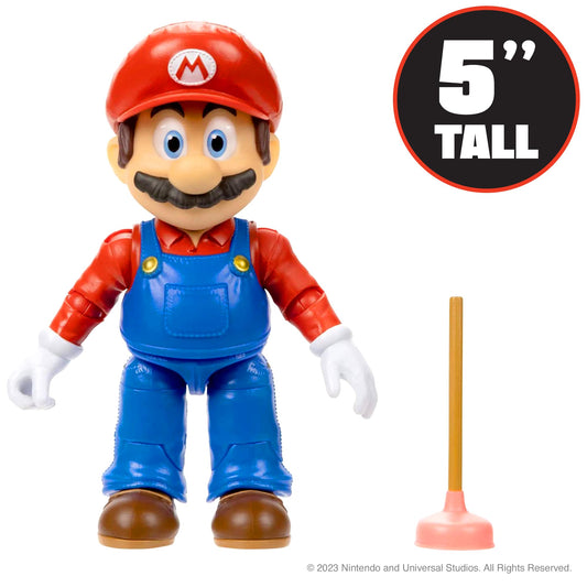 The Super Mario Bros Movie Mario plunger accessory ready for action play.