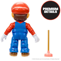 The Super Mario Bros Movie figure features realistic acrylic eyes for lifelike charm.