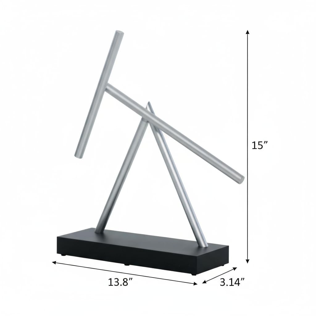 The Swinging Sticks pendulum motion captivates attention with calming rotation.
