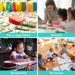 The Twiddlers green mini pencil six-pack supports young artists' creativity.