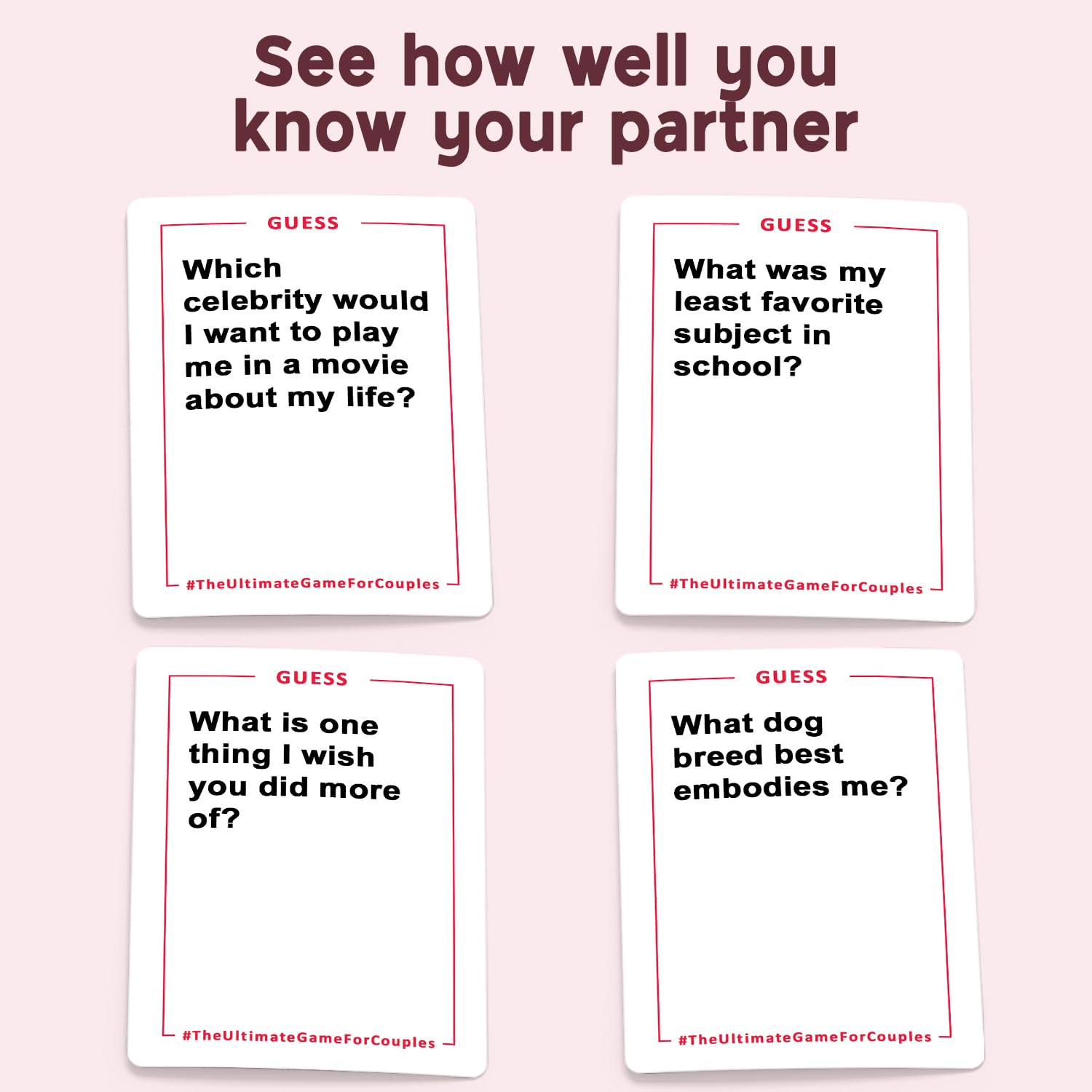 The Ultimate Game for Couples – date-night conversation cards spark meaningful chats and fun.