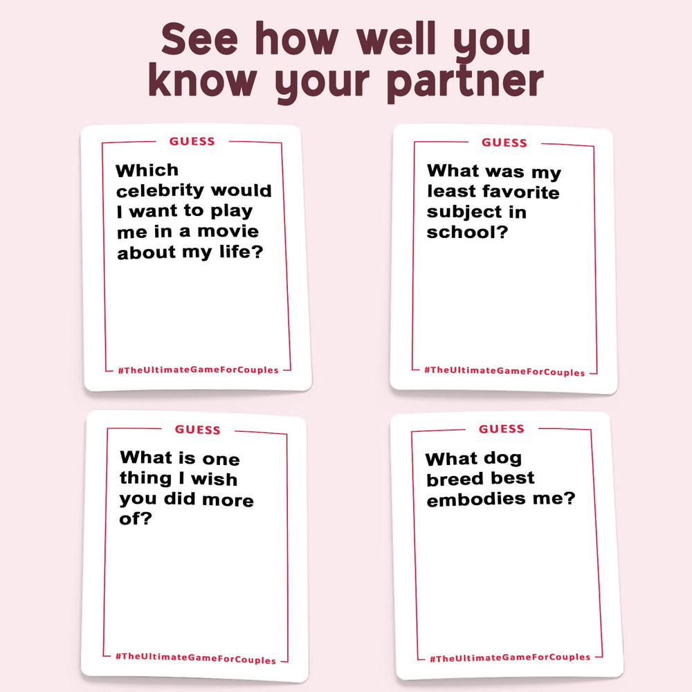 The Ultimate Game for Couples – date-night conversation cards spark meaningful chats and fun.