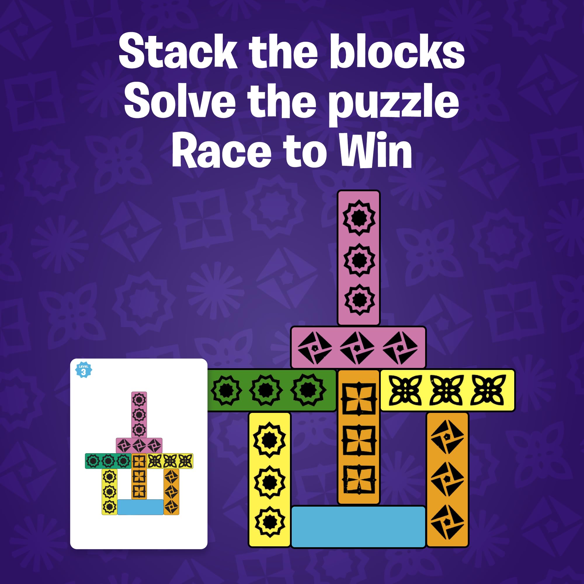 The Uzzle Blockwork colorful blocks encourage quick thinking during play