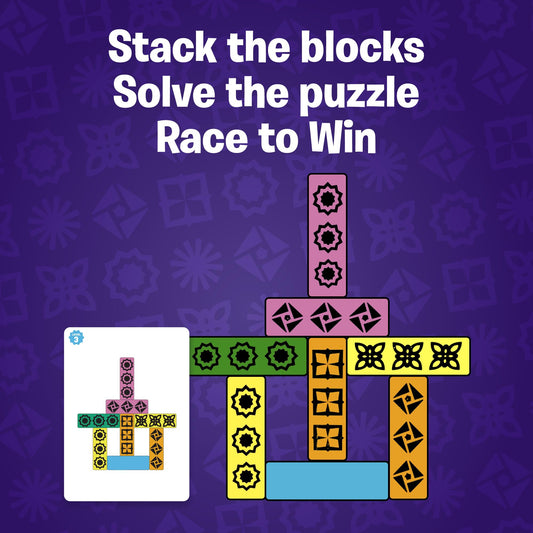 The Uzzle Blockwork colorful blocks encourage quick thinking during play