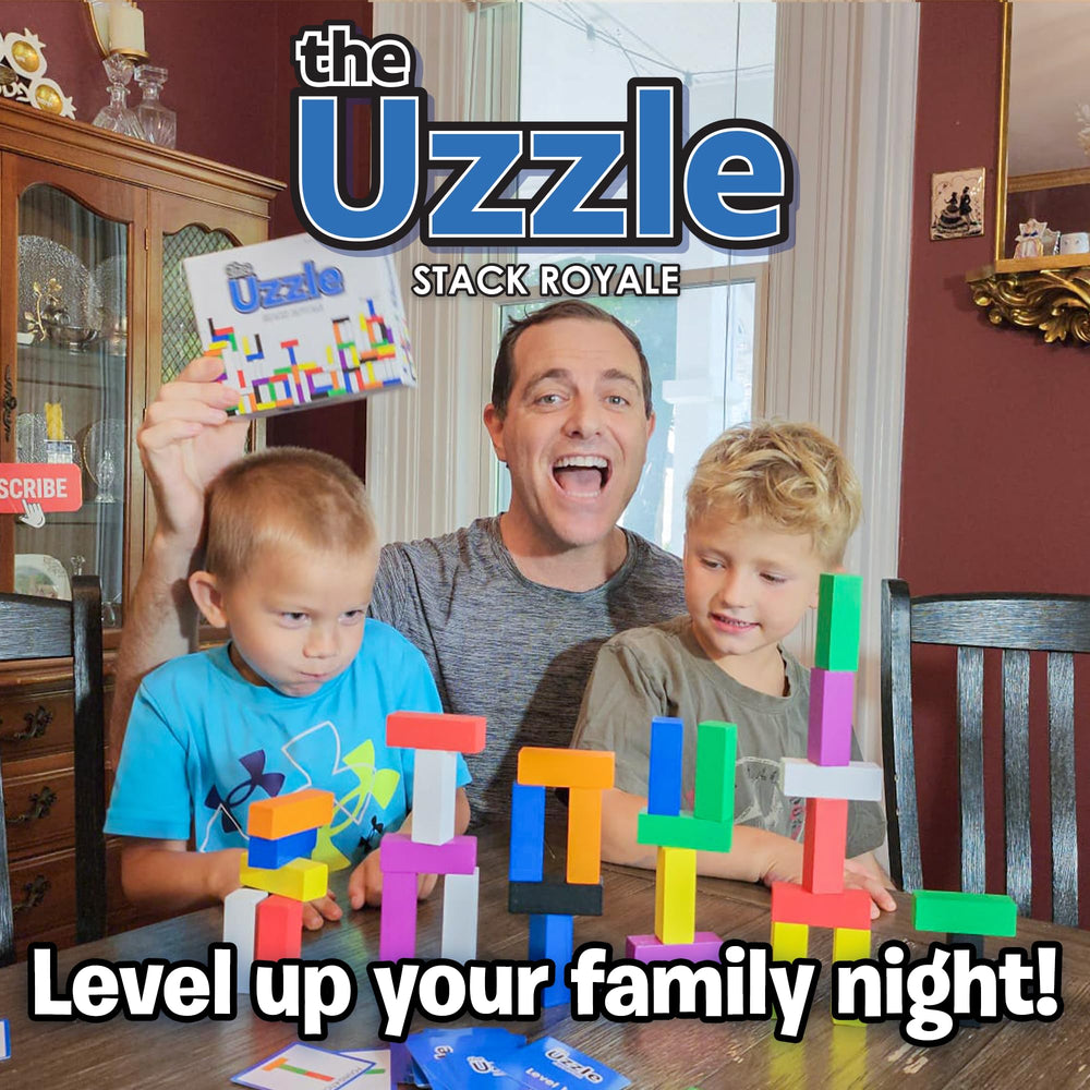 The Uzzle family game night vibe promotes bonding and mindful fun.