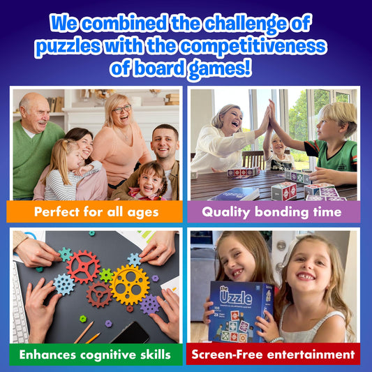 The Uzzle Stack Royale cards showcase challenging patterns for fast-paced brain games.
