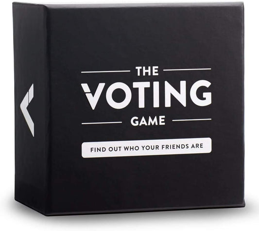 The Voting Game card deck on table sparks playful debates and laughter.