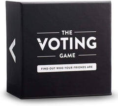 The Voting Game card deck on table sparks playful debates and laughter.