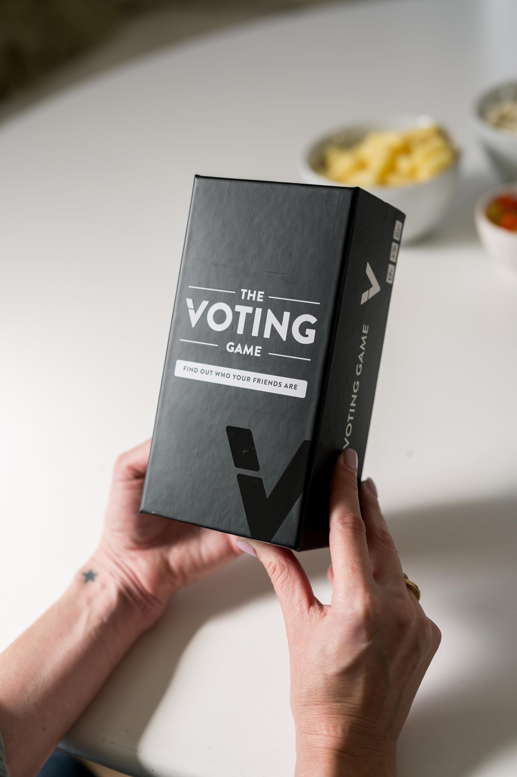 The Voting Game playtime ranges from 30 to 90 minutes.