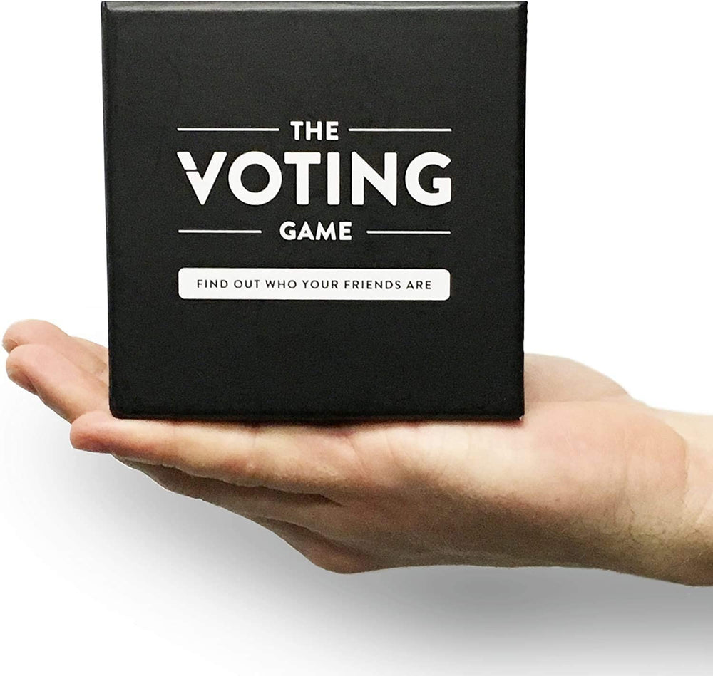 The Voting Game prompts on table guide fast, fun rounds.