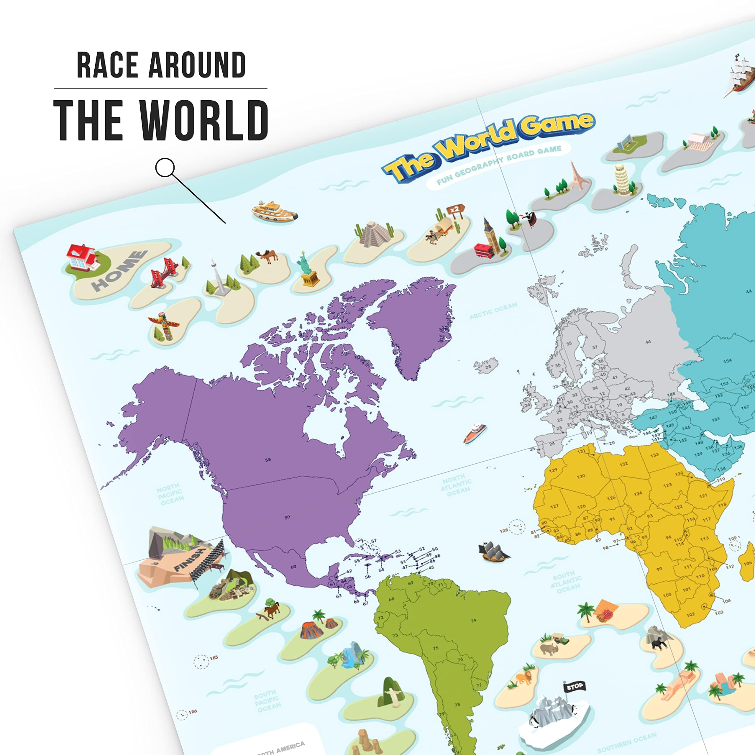 The World Game action-packed play style visual appeals to both kids and adults.