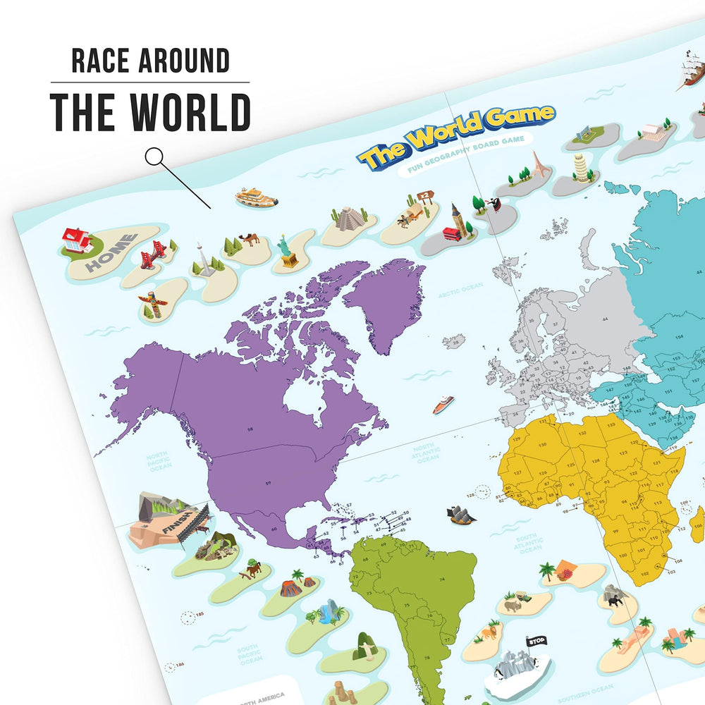 The World Game action-packed play style visual appeals to both kids and adults.