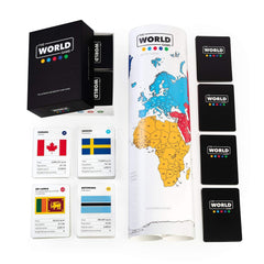 The World Game family play scene demonstrates cooperative learning for kids and adults.