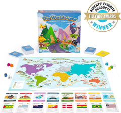 The World Game landmarks and country facts cards spark engaging trivia sessions.