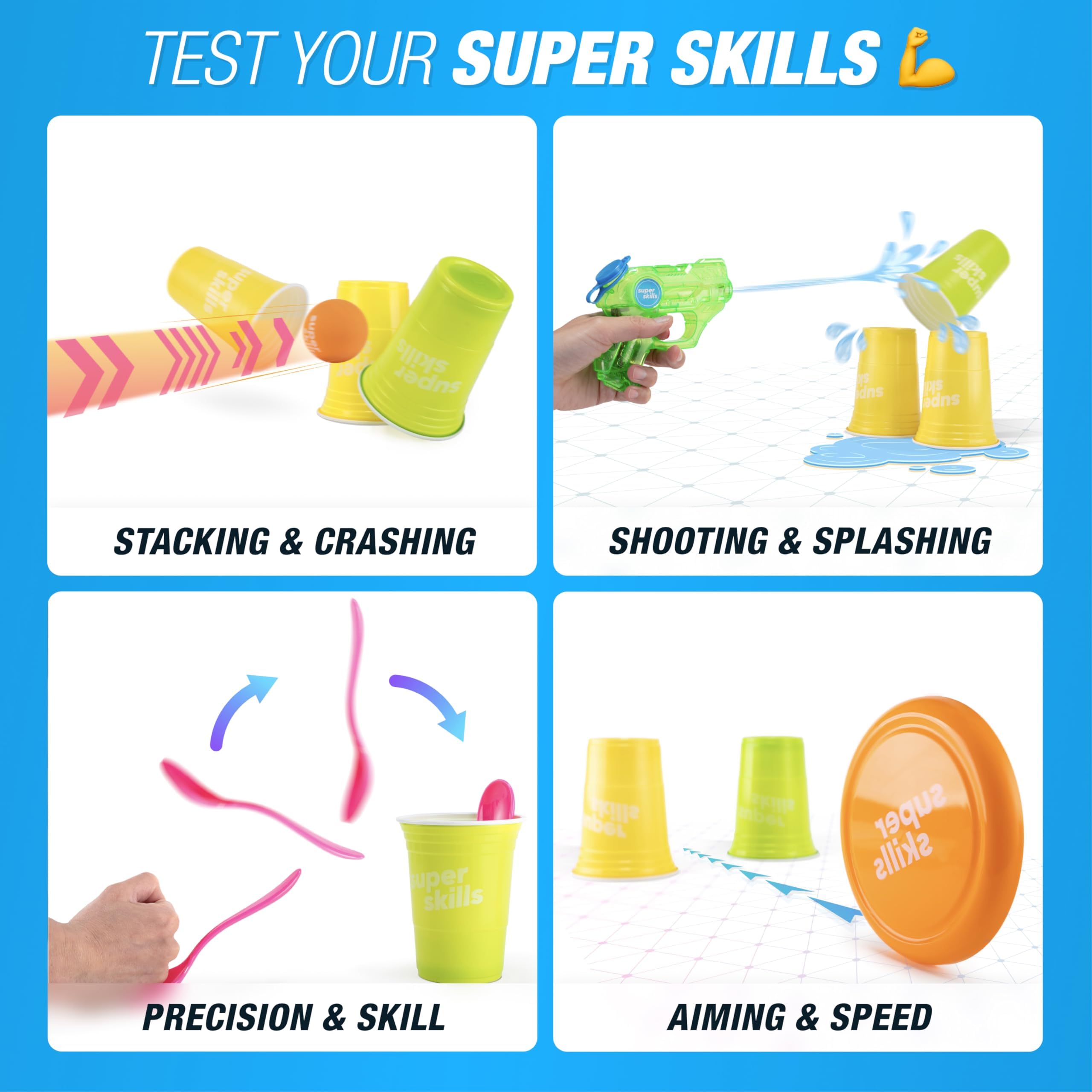 The World Game Super Skills durable materials withstand outdoor play.