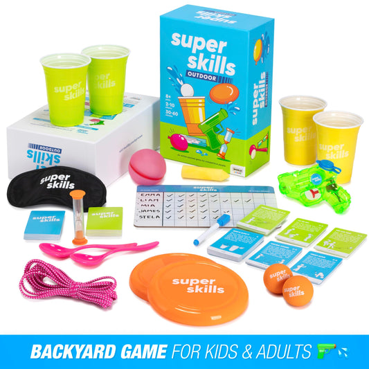 The World Game Super Skills setup for a lively family game night.