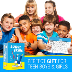 The World Game Super Skills scoreboard helps track progress and bragging rights.