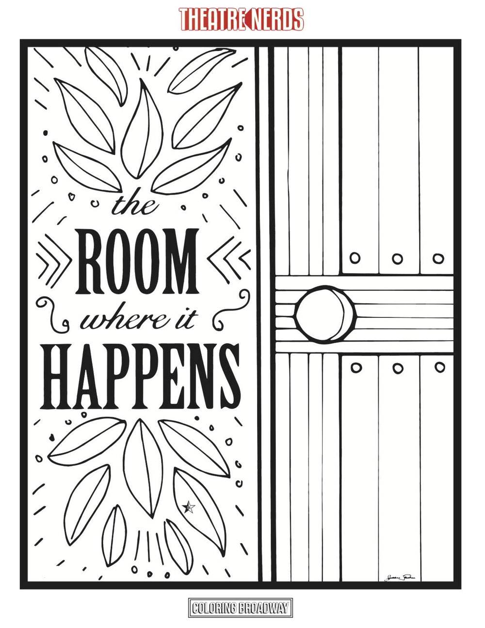 Theatre Nerds Hamiltones Broadway pages designs add a creative mood to practice.