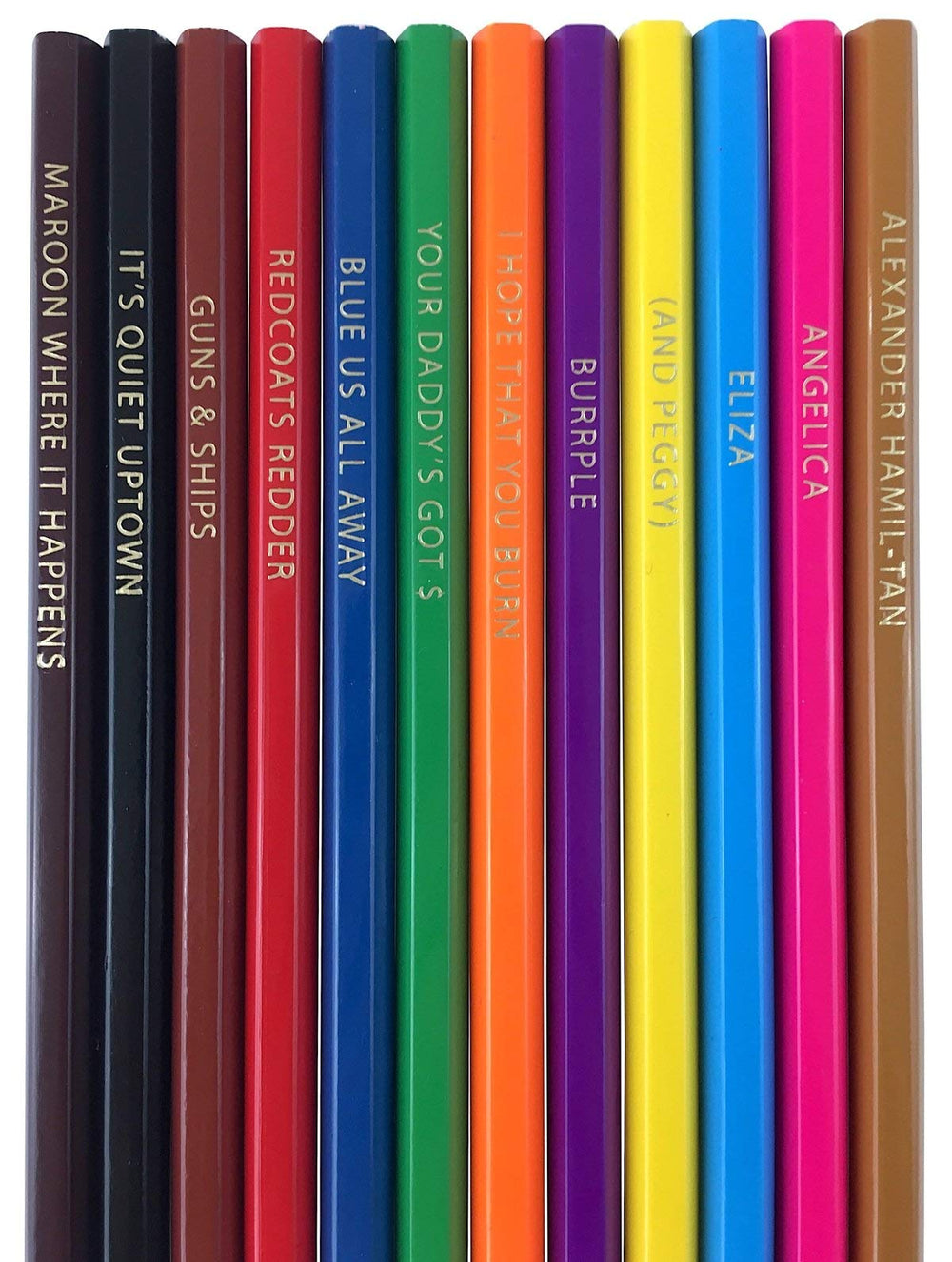 Theatre Nerds Hamiltones pencils tips closeup highlights precise lines.