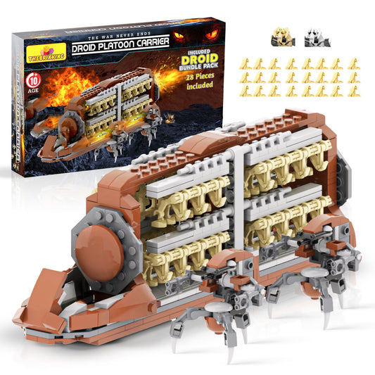 THEBRIXKING battle droid army platoon carrier ready for immersive space battles.