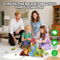 THEBRIXKING castle waterfall setup encourages epic world-building and fine motor practice.