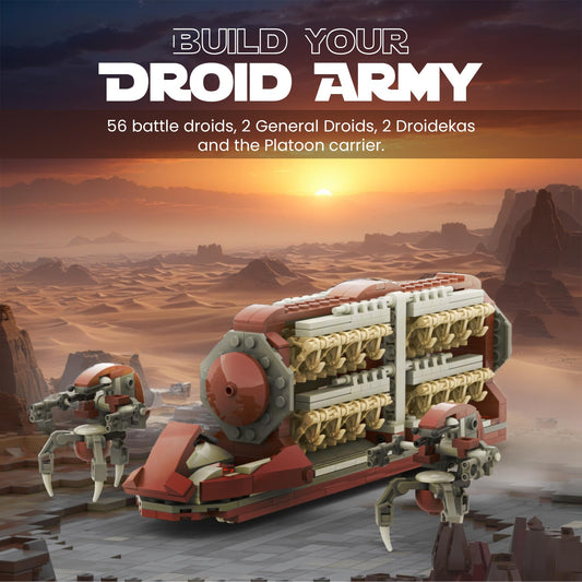 THEBRIXKING droids figures in action stance ready for battle play.