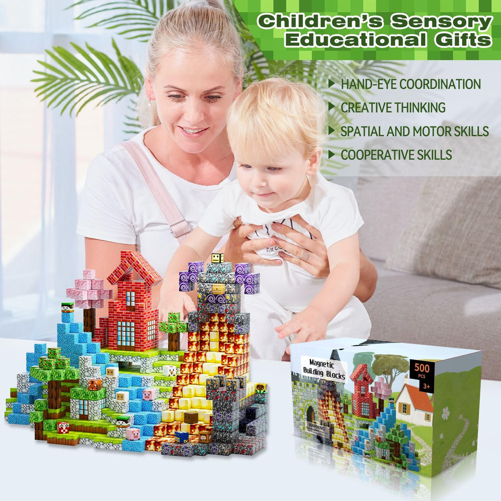 THEBRIXKING lava caves blocks magnets promote hands-on construction and spatial thinking.
