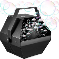 Theefun Bubble Machine 750ml tank provides long-lasting bubbles for events.