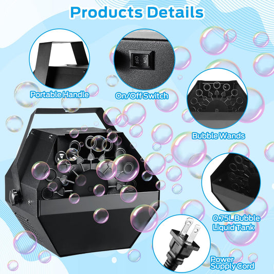 Theefun metal-bodied bubble machine is durable and portable for outdoor performances.