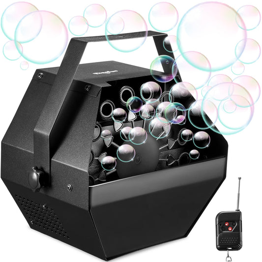 Theefun Bubble Machine remote control enables easy party ambiance from a distance.