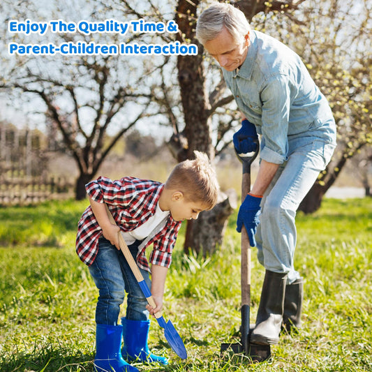 Theefun kids garden tool set rake: lightweight rake for easy soil gathering.