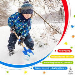 Theefun kids garden tool set wooden handle: durable wooden grip designed for growing curiosity.