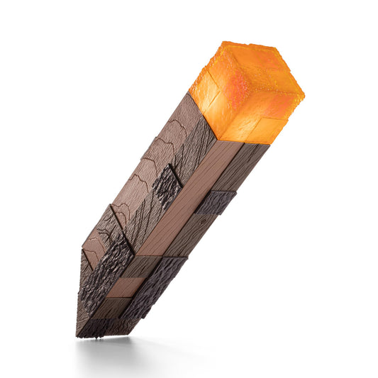 The Noble Collection Minecraft Torch flicker effect demonstrates realistic flame-like movement for mood lighting