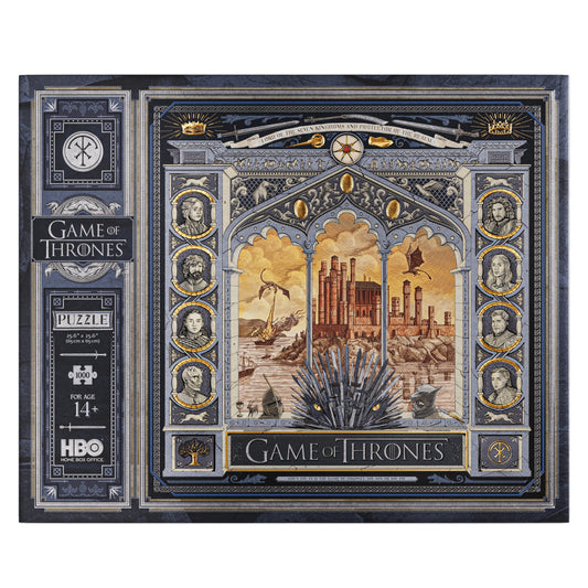 theory11 Game of Thrones premium puzzle with gold foil details adds luxury visual depth