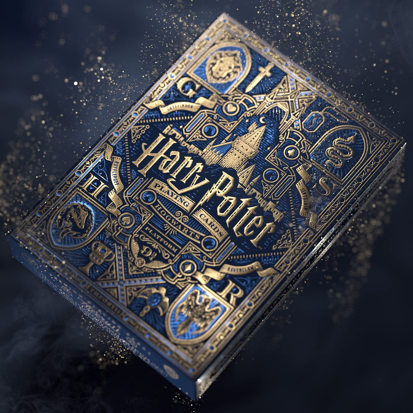 Theory11 blue Ravenclaw deck spread showing premium craftsmanship.