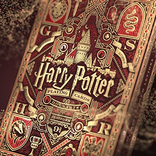 theory11 Golden Snitch detail on Gryffindor cards, magical collectible vibe